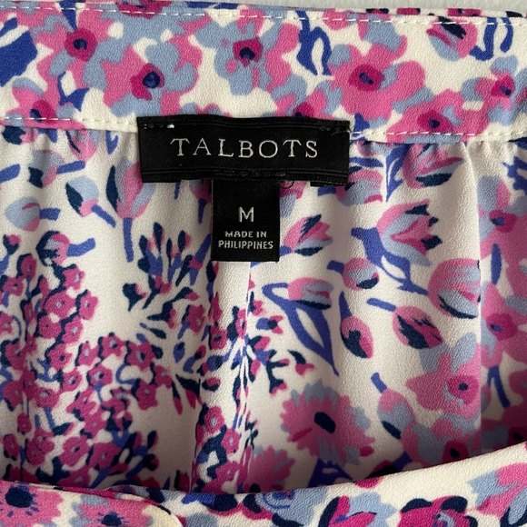 Talbots Womens Floral Long Sleeve Career‎ Blouse, M - Picture 3 of 6